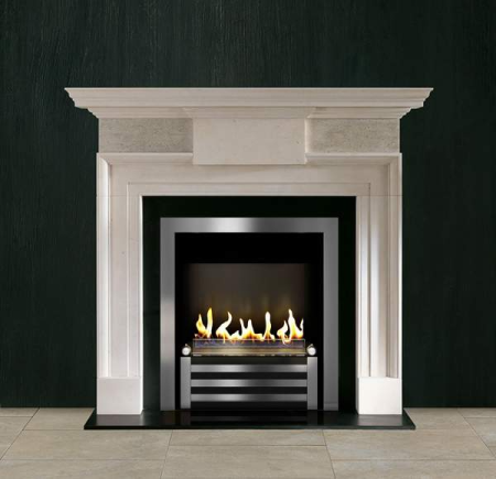 Биокамин в мраморном портале Firezo Afrodite