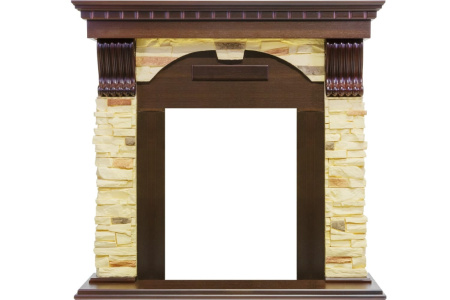 Каминокомплект Dublin - Темный дуб / Сланец с очагом Danville Black FB2